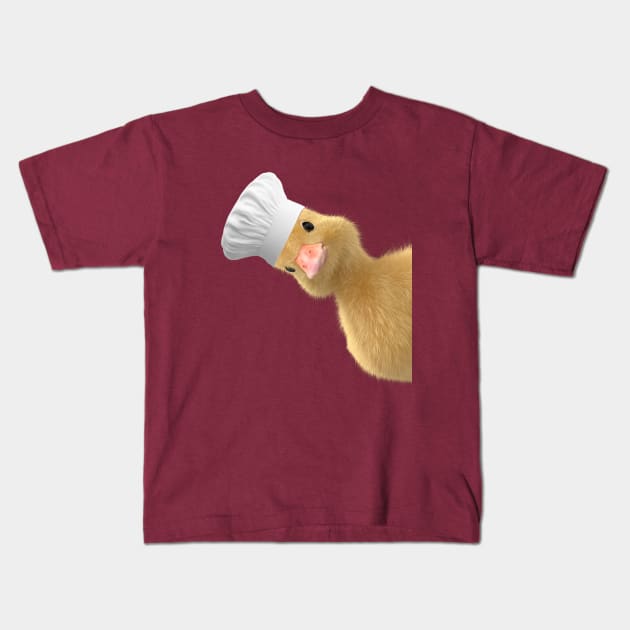 Peking Duck Pun -  Cute Peeking Duck Lover's Funny Cook or Chef Graduation Gift Kids T-Shirt by Dad and Co